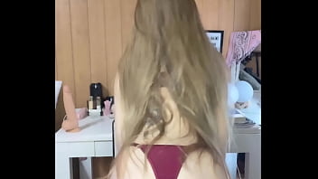 Petite Amateur Slut Masturbates And Cums Twice - One Orgasm on her Dildo And One On Her Panties | The Panty Bank - Used Panties