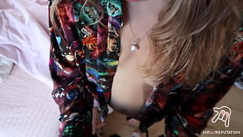 Tit Slap Orgasm and Cumshot in the Eye