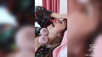 Tit Slap Orgasm and Cumshot in the Eye