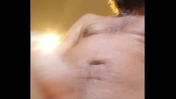 Got up very horny and wank off to nice cumming shot at backdoor