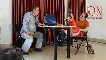 Monday in the office. Employee without panties. Tease, lick pussy, suck dick in the office. Naughty office. c22