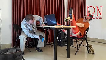 Monday in the office. Employee without panties. Tease, lick pussy, suck dick in the office. Naughty office. c22