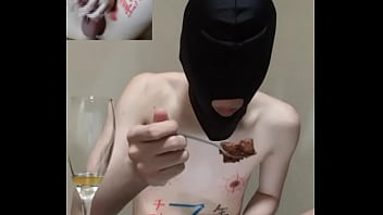 オスマゾのクリスマス　オスミルクぶっかけケーキと小便シャンメリーの飲み食い