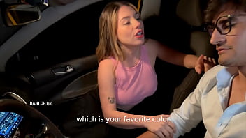 Dani Ortiz destroys the cock of the virgin cab driver