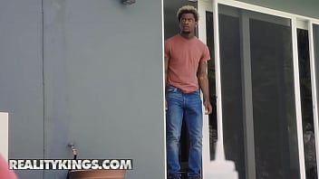 Mandi May Bends Over With Her Big Booty Turned In Damion&#039_s Direction Making Him Crazy To Fuck Her - REALITY KINGS