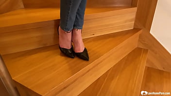 Busty babe next door gave me a show