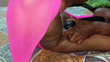 I Play My Tamil Anty Pussy with Dildo and Vibrator, creamy Pussy Got Squirt