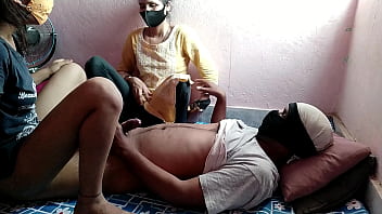 xxx threesome sex with step sister and best friend hindi audio