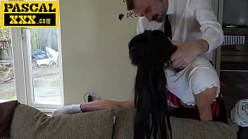 Trashy British Anal Slut Submits To Two Older Gents