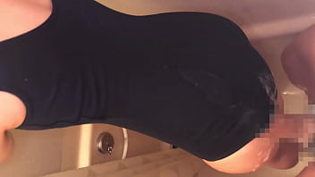 In the bath with Japanese teen student