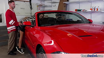 Let me show you my garage I told her then grabbed her and fucked that tight teen pussy right there