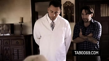 Blonde teen stepdaugher Chloe Cherry anal banged by her doctor and stepdad