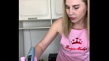 Russian sexy milf waxing hairy dick