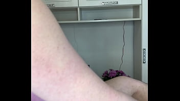 Russian sexy milf waxing hairy dick