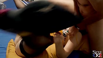 1948 - French Amateur, Yellow Satin Nightie, Satin Shorty Panties, Satin White Thong, Rubbing Panties, Doggystyle, Rimming