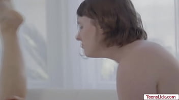 Super hot lesbian dripping wet squirt on bed