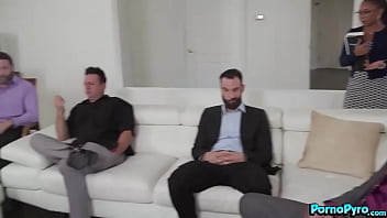 Cali Caliente Gang Bangs A Group Of Big White Dicks