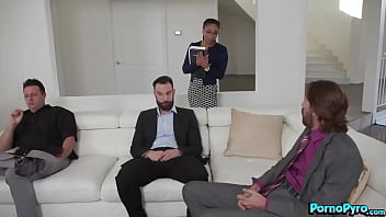 Cali Caliente Gang Bangs A Group Of Big White Dicks