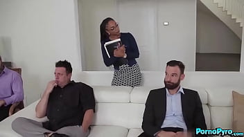 Cali Caliente Gang Bangs A Group Of Big White Dicks