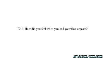 Teen Jane Wilde answers intimate questions and masturbates with a vibrator until she cums in a laughing REAL orgasm!