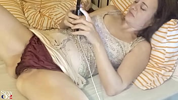 1980 - Blonde Amateur French Slut, Clothed in Cotton Beaded Dress, Purple Satin Panties and Lingerie, Doggystyle, Rimming, Blowjob, POV