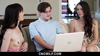 Milf Stepsisters Hire an It Guy to Repair Their Laptop and Pay Him with Freeuse - Cncmilf