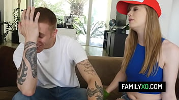 Nerd stepsister Dolly Leigh catches her stepbrother'_s cock instead of pokemons