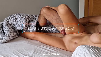 Amateur tattooed horny girlfriend joined with swinger couple and they had intense ffm threesome sex