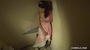 Japanese girl Mai Takizawa in restroom wild masturbate uncensored.