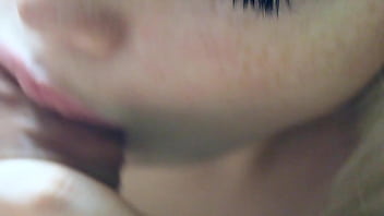 Blowjob close-up,sweet,slow and slobbery - cum in mouth swallowed everything