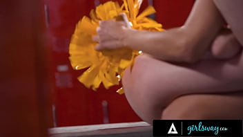 GIRLSWAY - Petite Squirter Coco Lovelock'_s Pussy Is Destroyed By Her Rival Eliza Ibarra'_s Pom Poms