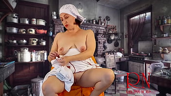 Cinderella without panties sews dresses for her stepmother and stepsisters. 2 3