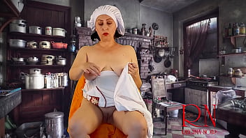 Cinderella without panties sews dresses for her stepmother and stepsisters. 2 3