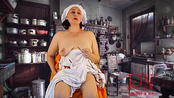 Cinderella without panties sews dresses for her stepmother and stepsisters. 2 3