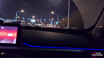 My stepsister couldn'_t wait to get home and sucked my dick in car! - POV OUTDOOR HOMEMADE