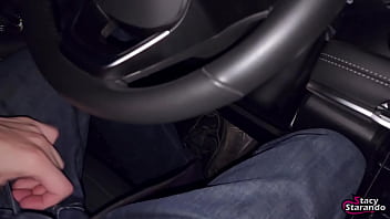 My stepsister couldn&#039_t wait to get home and sucked my dick in car! - POV OUTDOOR HOMEMADE