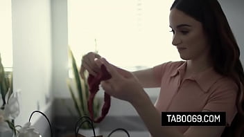 Perv stepdad takes his brunette stepdaughter Hazel Moore virginity