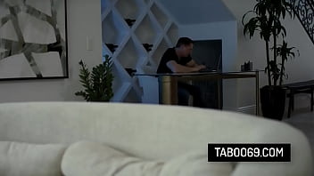 Perv stepdad takes his brunette stepdaughter Hazel Moore virginity