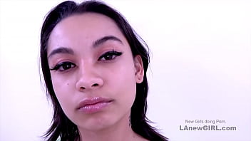 Cute Teen Brunette has tiny pussy, gets fucked &amp_ swallows