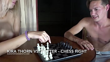 Instead of playing chess the femdom Kira Thorn prefers facesitting and having her feet licked