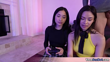 Having a gamer day with two stepsisters but I think it will go better if they got fucked