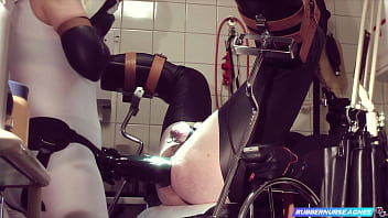 Rubbernurse Agnes - massive pegging and deep analfisting up to the upper arm