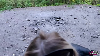 I gave the guy a cool blowjob in nature in a public place. He was very pleased! - POV HOMEMADE OUTDOOR