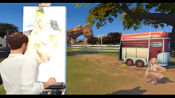 Beautiful PerkyTitty Model Fucks Painter Outdoors