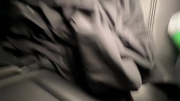 Risky public sex in a business taxi