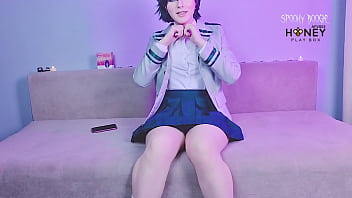 Midoriya Izuku with awesome tits and juicy pussy tries out a new vibrator and cums! - Honeyplaybox