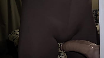 Sissyboy crossdressing to nice pussy rubbing a cock