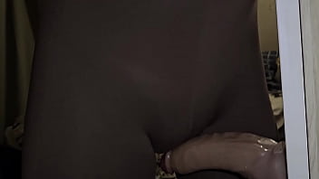 Sissyboy crossdressing to nice pussy rubbing a cock