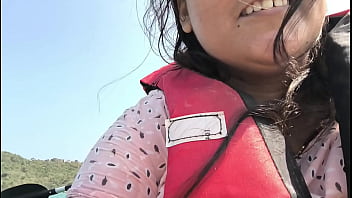 Fuck in the sea on boat