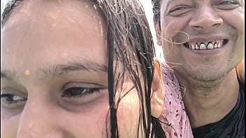 Fuck in the sea on boat